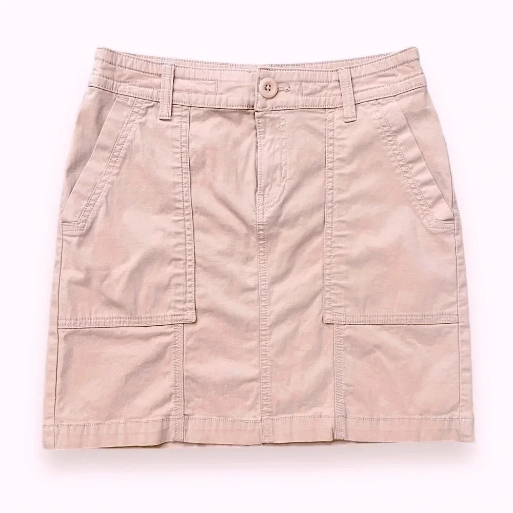 Prana “Elle” 4-Way Stretch Soft Pink Mini Skirt Front And Back Pockets Size 2/26 - Picture 2 of 8